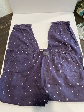 Victoria Secret Navy Polka Dot jogger pajama bottoms size small